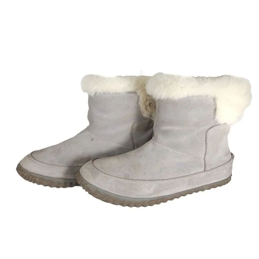 Sorel Women's Out n About US 9 Suede GrayβLeather Suede Faux Fur LinedβBooties